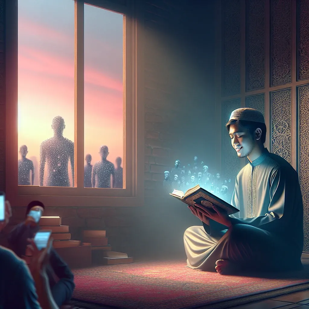 "Fajar Sadboy membaca Al-Quran dengan penuh penjiwaan, mendapatkan pujian dari Boris, sambil menampilkan suara merdu yang membuat warganet kagum dalam momen viral."