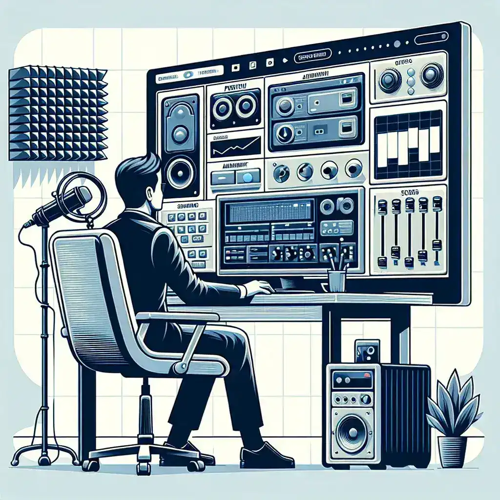 "Ilustrasi langkah-langkah menggunakan OBS Studio untuk live streaming, menunjukkan antarmuka pengguna dan fitur penting dalam panduan lengkap cara setup OBS."